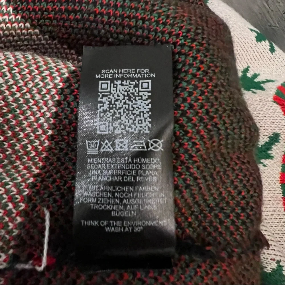 asos Design Christmas Holiday Striped Crew Neck Knit Sweater Size XS GC‎